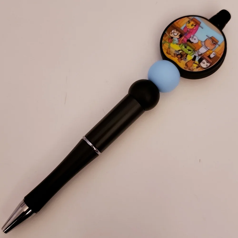 Handmade Teen Titans Go Silicone Focal Bead Pen